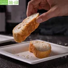 Easy Green disposable christmas sugarcane fiber white square food paper plate