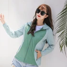 Female clothing splice sun protection clothing breathable sports trench running sun protection clothing summer jacket