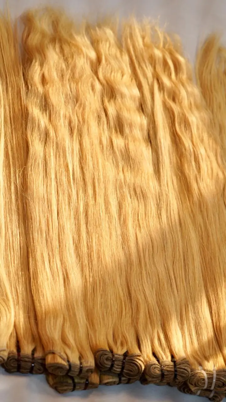 Raw Bleaching Hair Blonde 613 Hair Weft Bundle Matching Closures