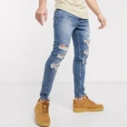 Jeans Custom Fashion Designer Skinny Ripped Jeans Men Jeans Denim