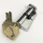 High Security Thumb-Turn Euro Cylinder Door Lock Barrel - Brass & Nickel - Replacement Thumb-Turn Lock Barrel