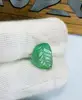 Size 13.5x10mm,Natural Zambia Emerald Hand Carving Leaf Gemstone Emerald Loose Gemstone Carved Stone