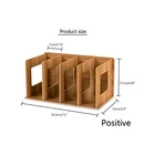 Kitchen Wooden File Rack Office Assembled Wooden Bookshelf Desktop File Storage Rack For Student Or Office