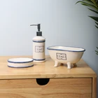 High quality custom logo home decoration hotel decorative modern ceramic elegance bathroom set accessory