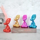 Koons Balloon Animals Sculpture Bunny Rabbit Figurine Metallic Finish Resin Art Statue