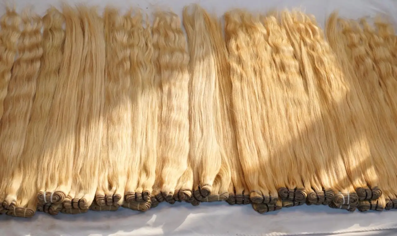 Raw Bleaching Hair Blonde 613 Hair Weft Bundle Matching Closures