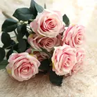 Hot Selling in September Wholesale Potted Artificial Flower For Home Decor indoor decoration rose flower