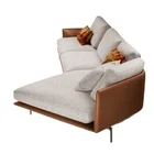 Living Room Furniture Leather Sofa Luxury Living Room Furniture Modern Leather Italy L-shape Sofa