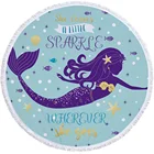 100% Polyester Custom Design Round Beach Towels With Tassels 1.5m Microfiber Towel