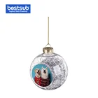 Ornament String 8cm Plastic Christmas Ball Ornament With Silver String Clear SDC8-SV