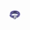 Glorious purple cotton diamond 925 sterling silver women ring wholesaler