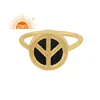 Natural Black Onyx Gemstone Ring 925 Silver Gold Plated Peace Charm Designer Ring Jewelry Suppliers