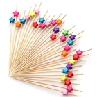 Art Stick Stick Bamboo Custom Logo Art Natural Craft Fruit Bamboo Stick Skewers