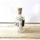 Safety Match Striker White Tip Colored Matches Match Sticks Mini Decorative Glass Bottle Farmhouse Home Decor