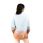 OEM Women's ColorBlock Tie Dye Print Long Sleeve Loose Fleece Sweatshirt Pullover
