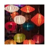 Vietnam Hoi An Chinese Classic Style Mid Autumn Moon Festival Red New Year Decorative Hanging Lanterns Decoration