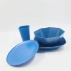 Promotional new design plant fiber dinnerware tableware sets for kitchen restaurant