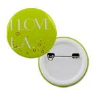 Durable Button Metal Badges Custom Printed Logo Pin on Tin Button Badge WIth Metal Backing