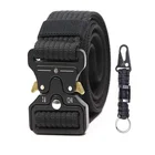 Free Keychain Quick Release Nylon Belt, Military Utility Belt, Tactical Belt for Mens Women