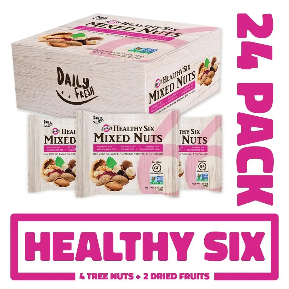 daily fresh super six mixed nuts [almonds, walnuts, cashews