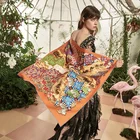 100 % silk 90*90 square scarf lady fashion birthday gift - Silk on the Road