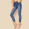 2019 New fashion women jean pants stretch skinny high waist lady jean blue casual slim denim jean