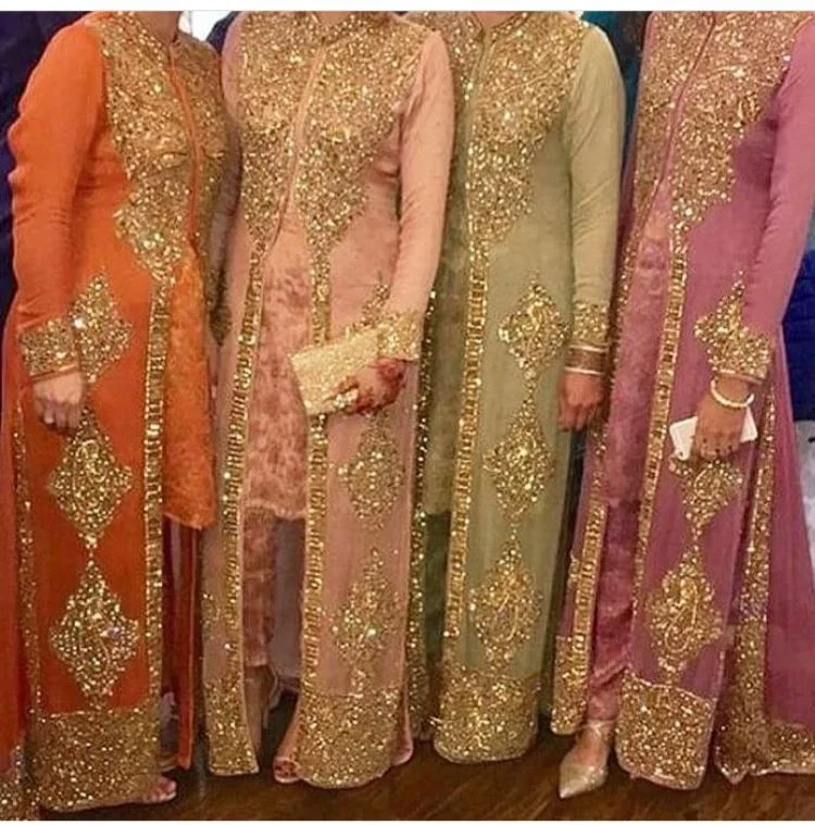 ออกแบบอินเดีย/ปากีสถาน shalwar kameez เสื้องานแต่งงานชุด-2019