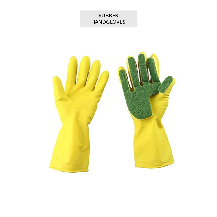 Stilvollen Look Gelb Farbe Einweg Extra Lange Gummi Handschuhe