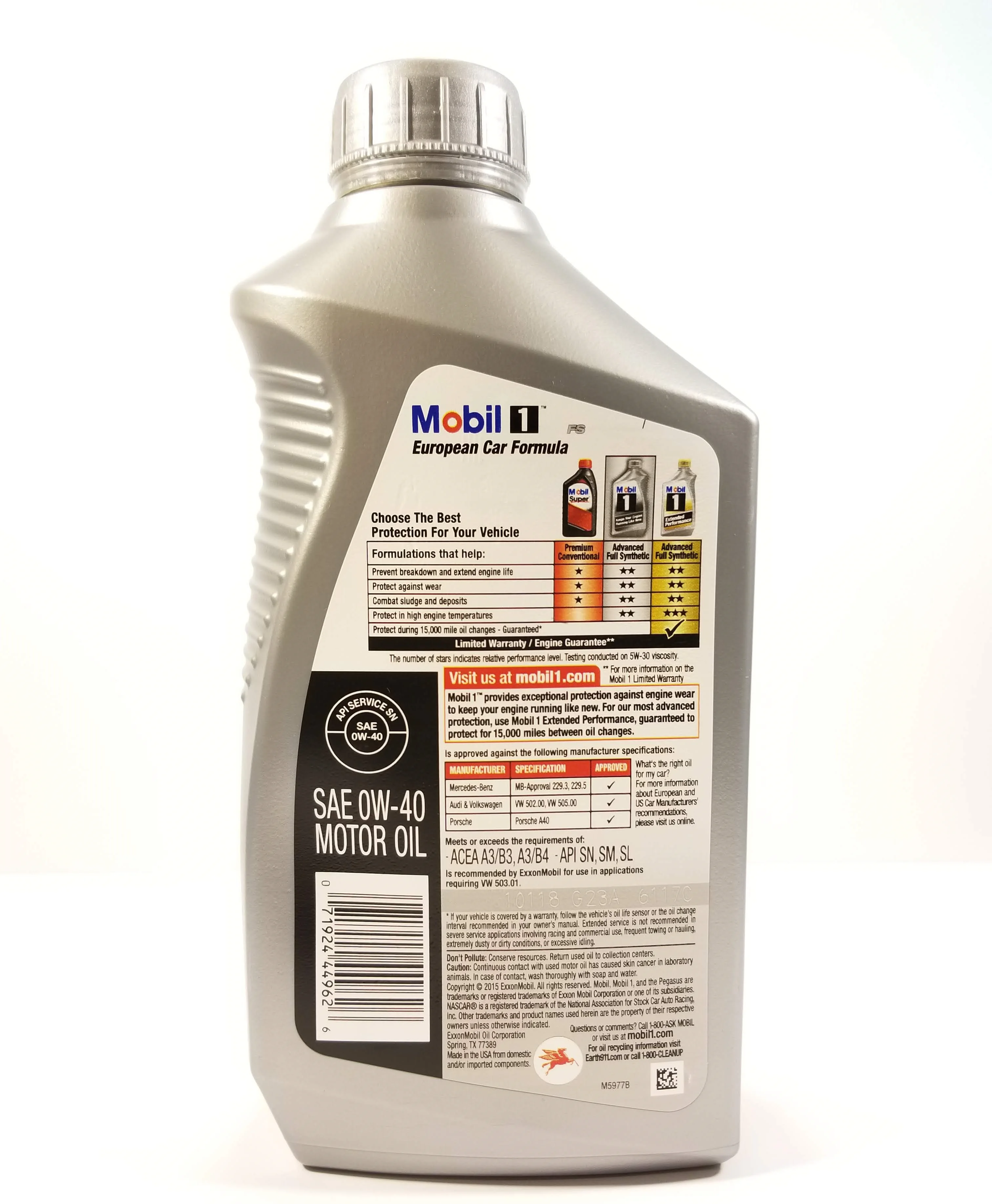 mobil 1 0w-40 advanced full synthetic motor oil 1