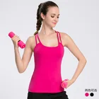 Women's Fitness Yoga Crop Tops Sports Training Vest wear Gym Tank Tops