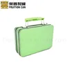 Mini Suit Case Metal Tin Box with Plastic Handle green plain tin STORAGE BOX food grade plastic handle chinese maker OEM