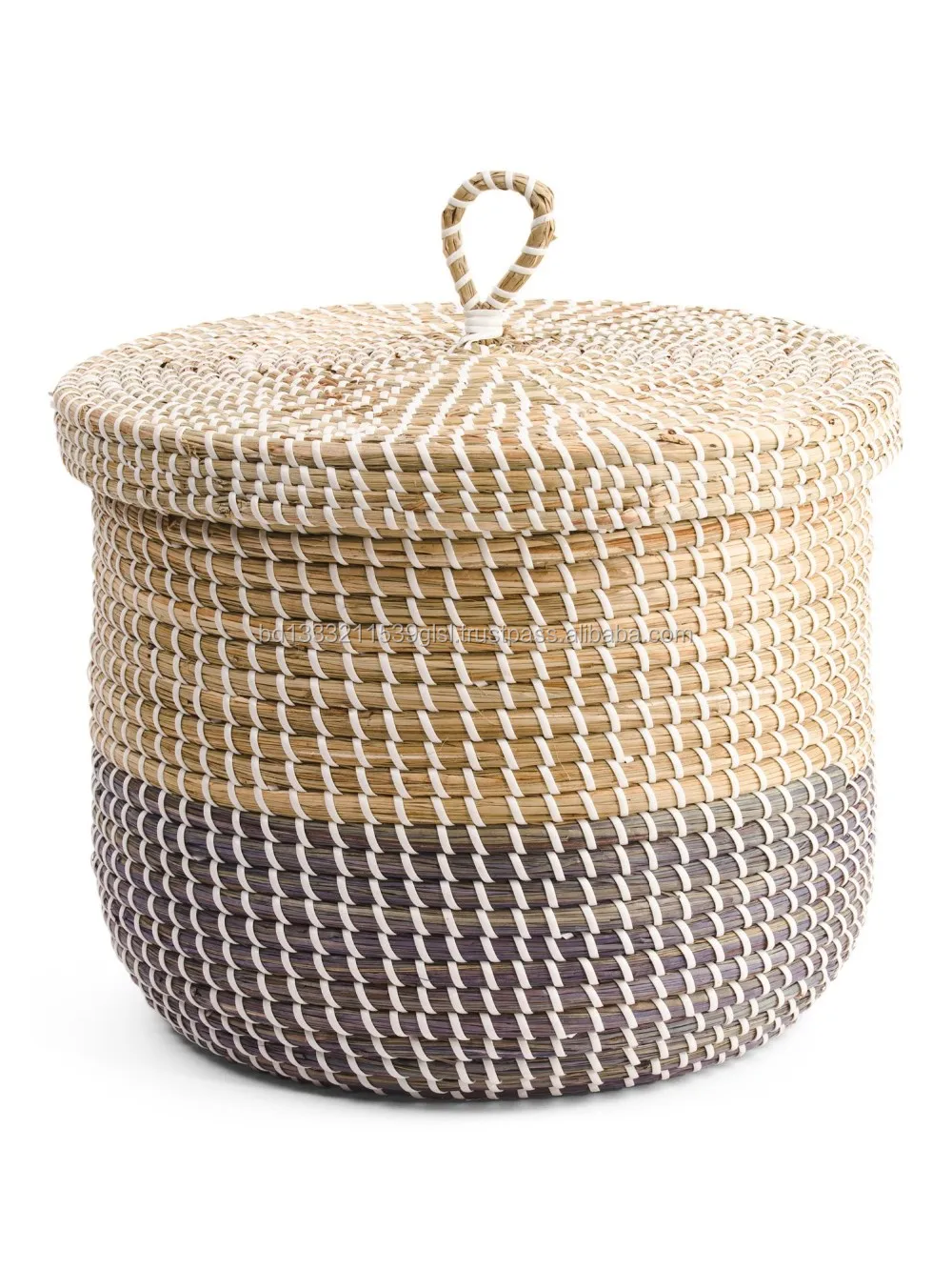 lidded seagrass storage basket - buy gift basket,belly basket