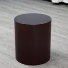 D35cm brown color metal end side table for living room small cafe table