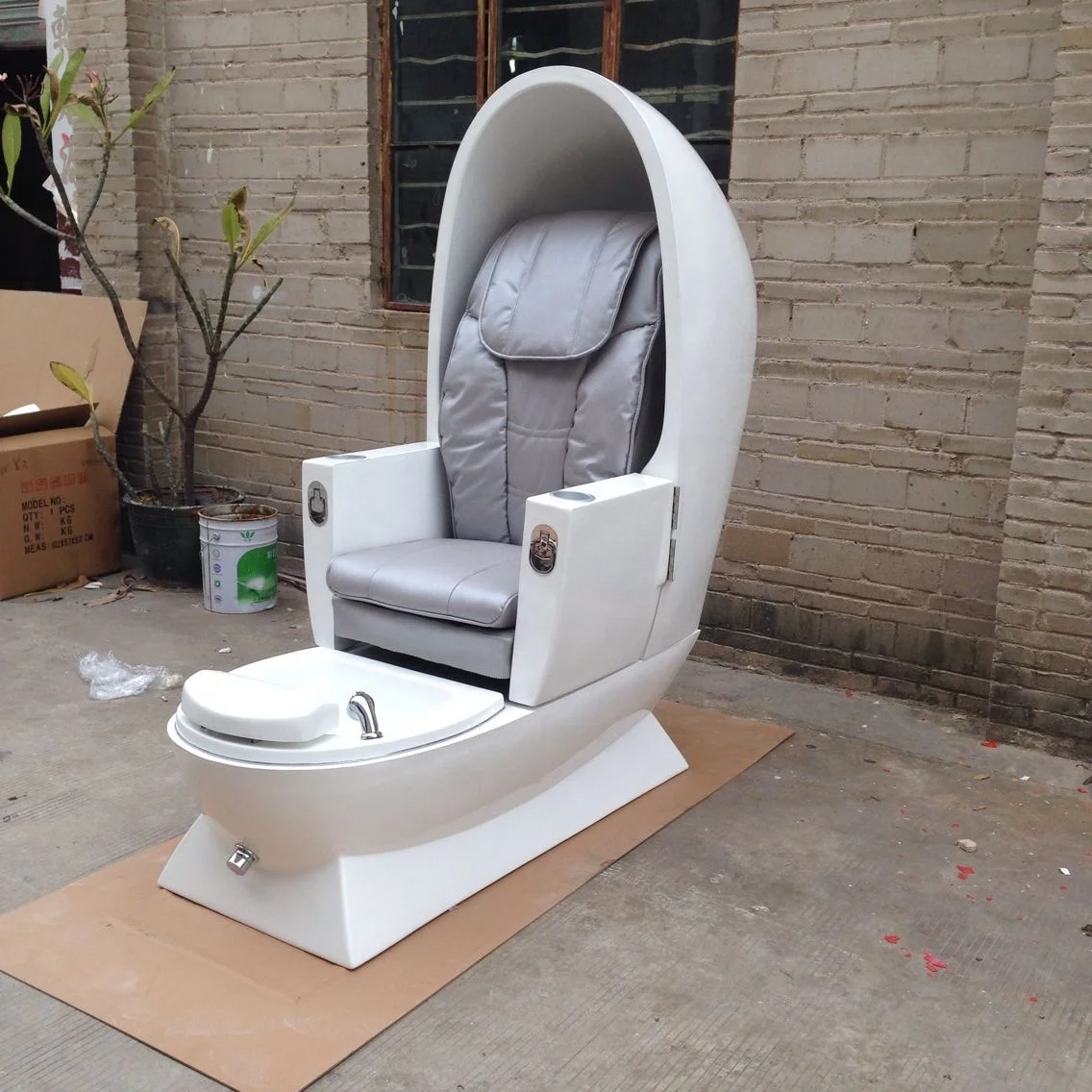 Luxury Nail Salon Hot Sale Modern Cheap White Egg Shape Massage Foot Spa Pedicure Spa Chair for Sale