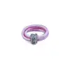 Bewitching pink cotton 925 sterling silver with diamond ring wholesaler