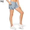 Wholesale custom Hot design Girls Yoga Pocket Running short pant