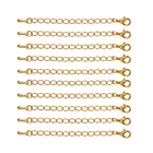 WT-RWJ011 DIY Necklace Extend Chain With Lobster Clasp Drop Shape Tail Chain Brass Plated 18K Real Gold Extend Chain