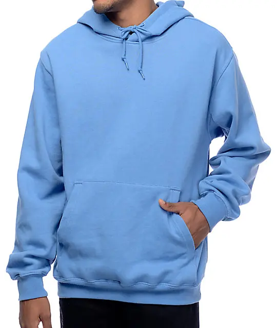 light blue plain hoodie