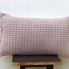 Blush Color Honeycomb Cotton Cushion Cover with Fringes Cushion Couch 12 X 20 Pillow Cover Sofa Pillow Cover Decorative Cushion