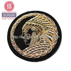 Fashionable Bullion Embroidery Patches Badges Custom Brand Design