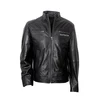 2019 Fashion Wholesale Multi Zipper Black Collar Men Motorcycle Leather Jacket