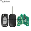 407 folding blade for renault 2019 7 seater 7961&46 chip two button without logo for renault samrt key