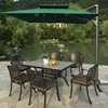 Cast waterproof metal aluminum garden patio sets outdoor dining furniture aluminum table and chair