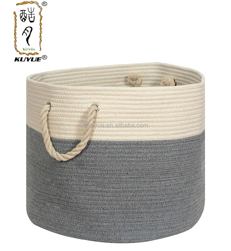 kuyue amazon hot foldable laundry bag basket rope basket