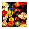 Outdoor Chinese New Year Lanterns/ Vietnam traditional silk lantern