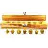 Yellow Jade 7 Pcs Sacred Geometry Set with Wooden Box : Wholesale Platonic Solid Crystals from India
