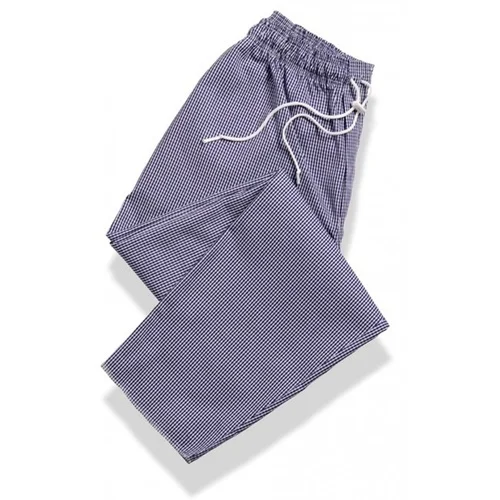 Yeni tasarım Polyester pamuk büzme ipi şef pantolon