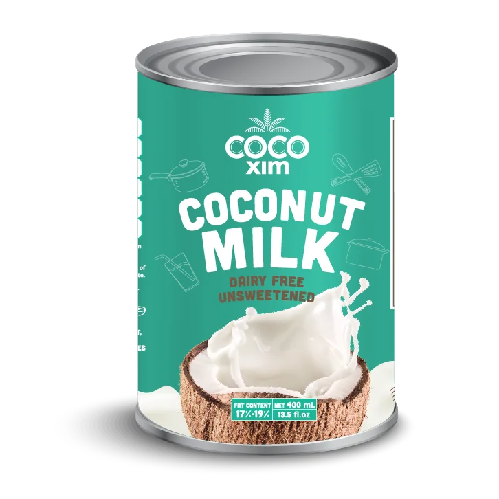 cocoxim coconut milk for cooking curry, cake, in tetra pack, can