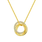 RINNTIN SN175 New Designs Jewelry Fashion Hot Sale Circle pendant necklace.