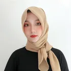 New Arrival Pure Color Voile Hijab Square Scarf 100% Cotton Women Voile Scarf Hijab